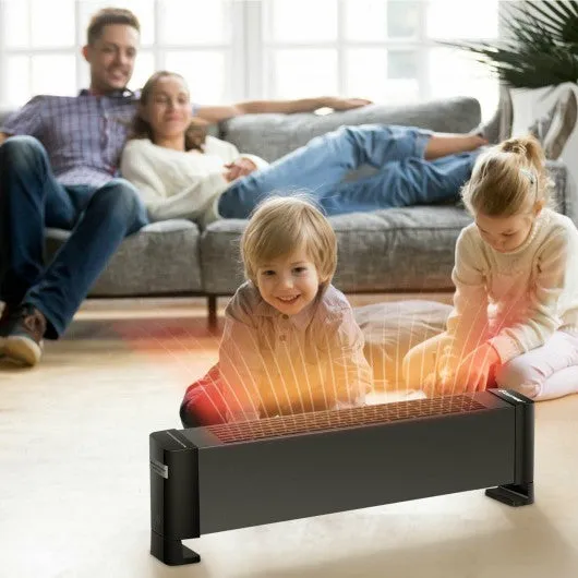 1000 W Baseboard Hardwire Portable Heater Silent Operation Fast Heating for Home