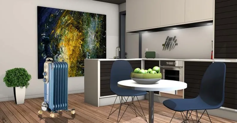 Ariete, Vintage Oil Radiator with 7 Heating Elements, Blue