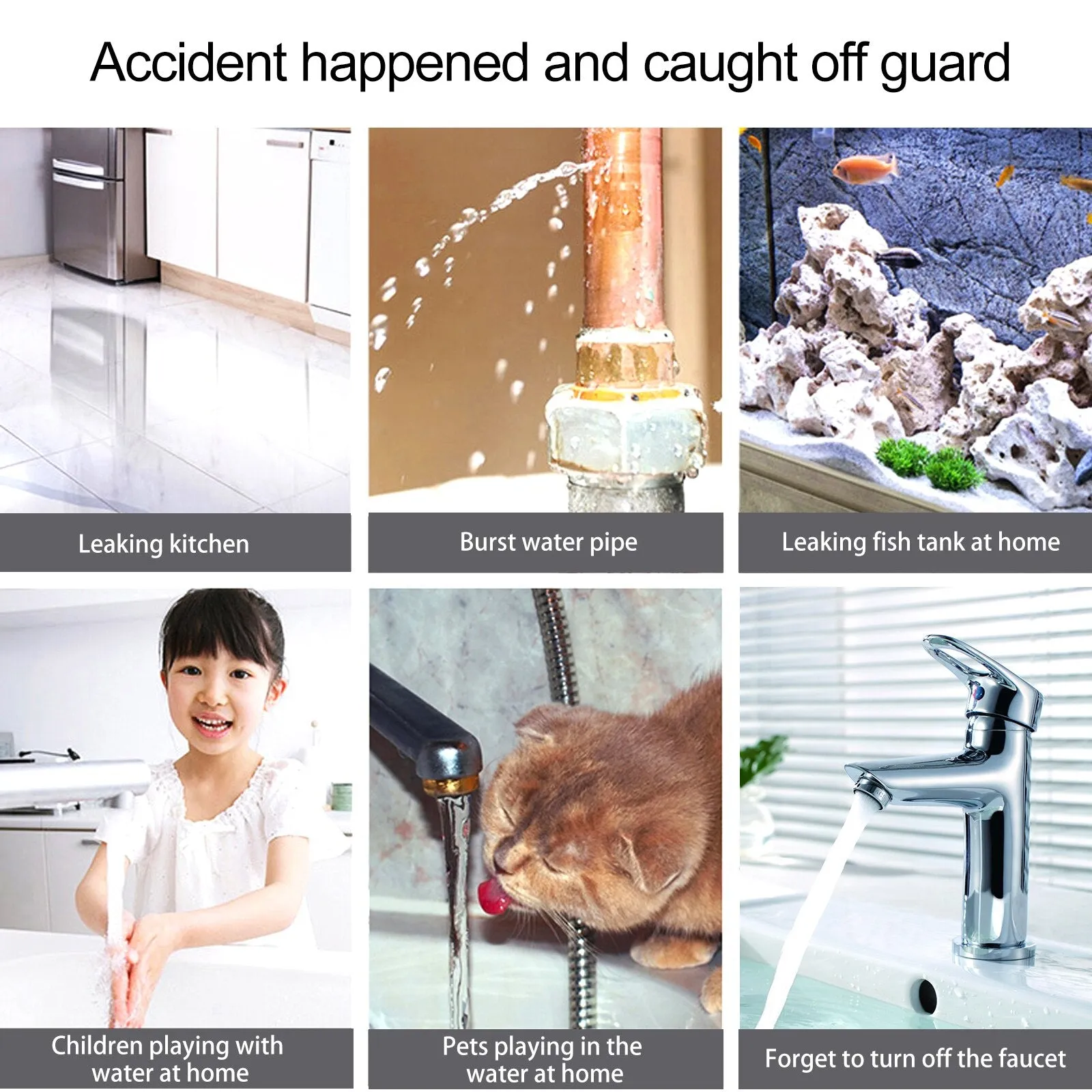 Smart Home Water Leak Detector Wireless Leak Sensor Flood Alarm Tuya APP Alert