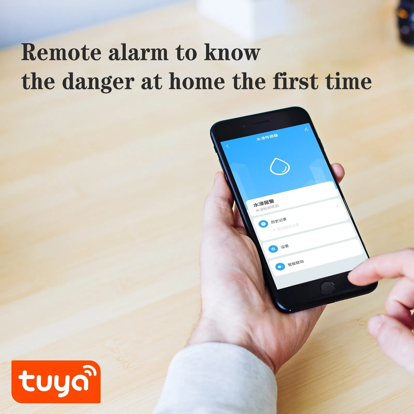 Smart Home Water Leak Detector Wireless Leak Sensor Flood Alarm Tuya APP Alert